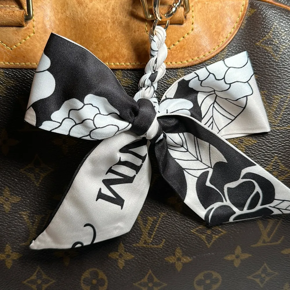 Floral Bag / Purse Charm #278 Black - Image 2