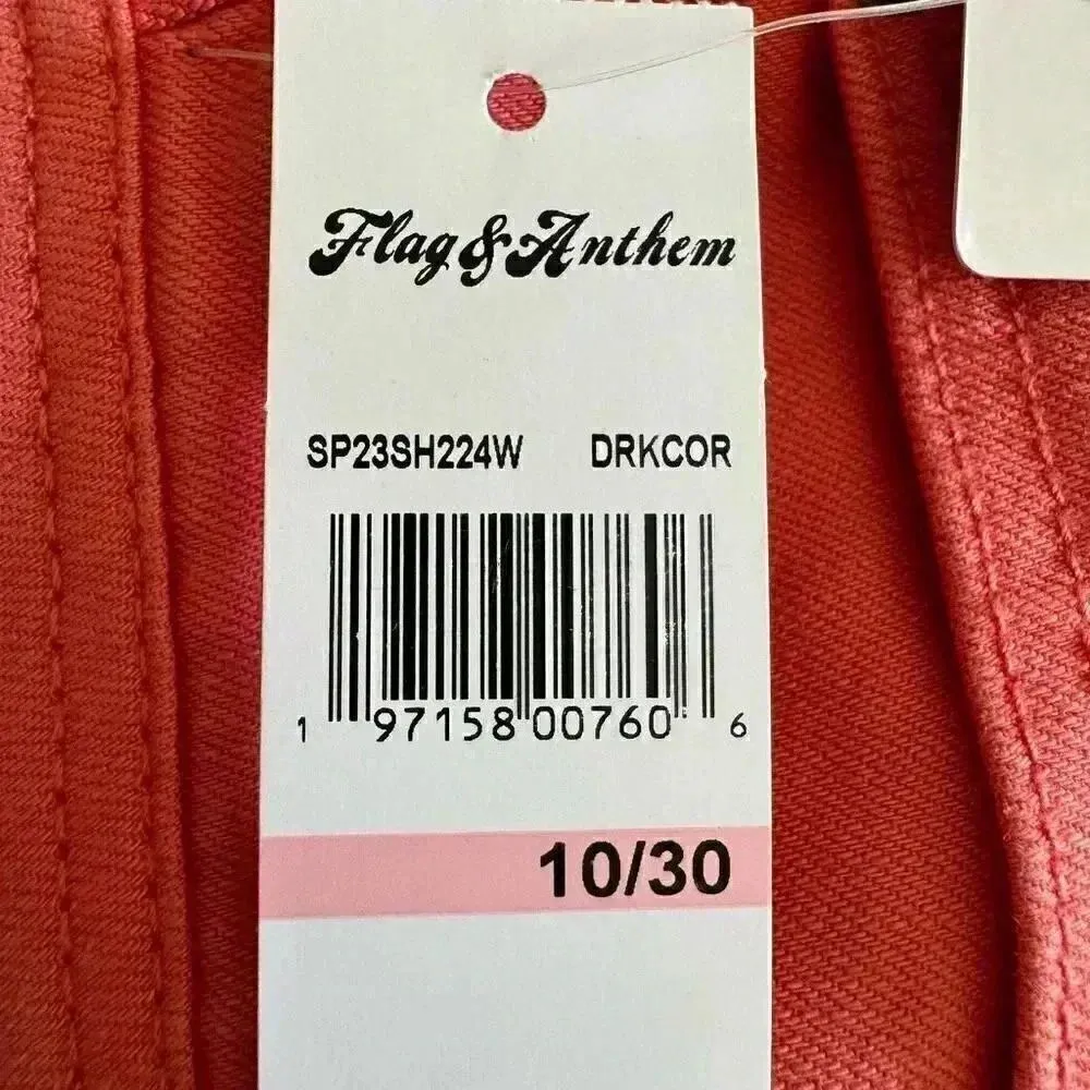 Flag & Anthem Rust Orange Cotton Blend Casual High Rise Sporty Comfy Soft Premiu Orange Size 10 - Image 11