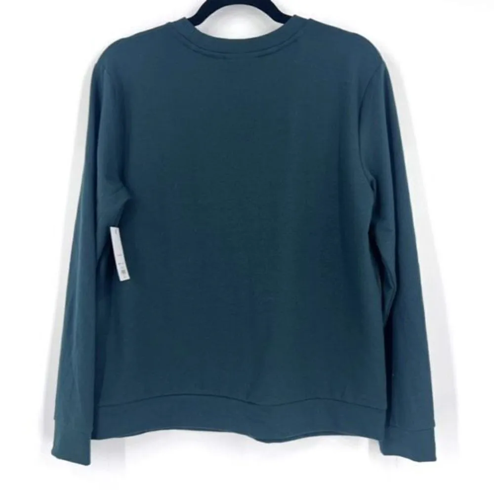 Apt. 9 Women's Crew Neck Pullover Embellished Sweater Forest Green Sz Medium NWT - Image 2