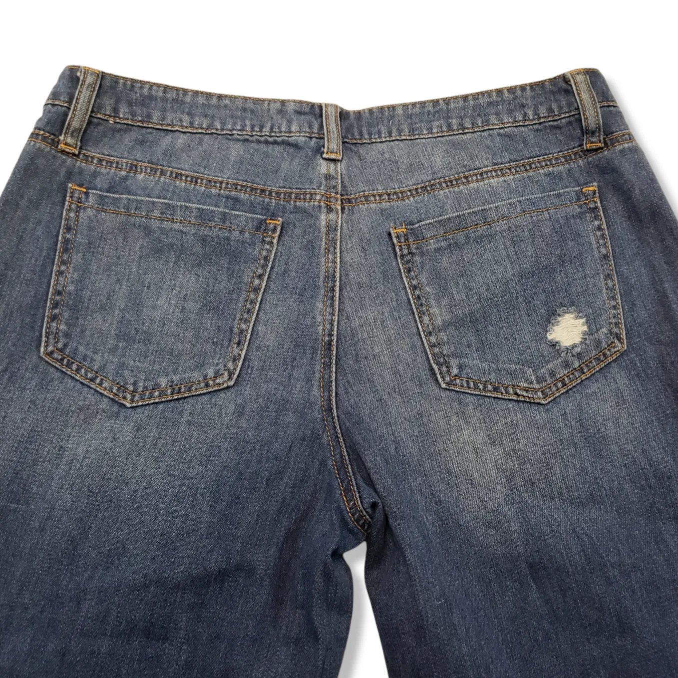 Ashley Mason Jeans Size 11 Cropped Crop Raw Hem Distressed Destroyed Torn Ripped Women's - Image 4