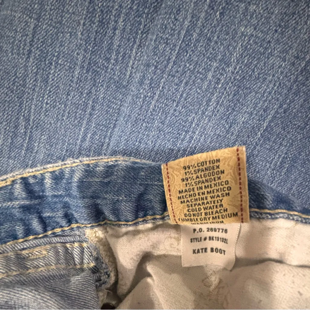 BKE Denim Kate Boot Jeans Women’s 29x33.5 Light Wash Stretch Bootcut Embroidered - Image 6