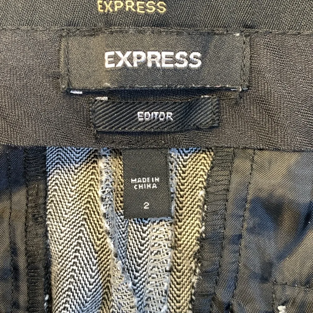 Express Black White Editor Bootcut Dress Pants Trouser Size 2 EUC #VEG-0084 - Image 6