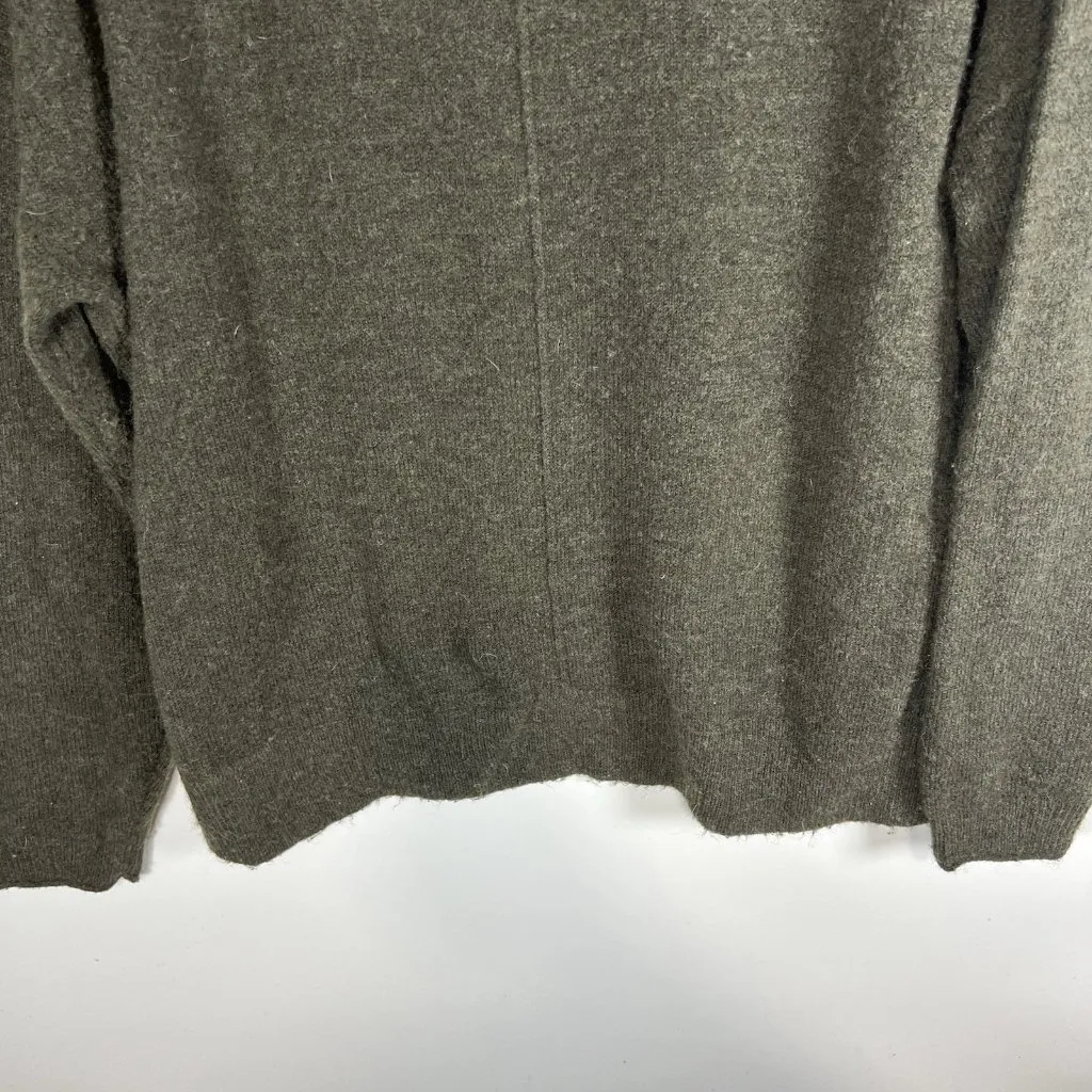 Lucky Brand Green Pullover Wool Blend‎ V Neck Sweater Women’s Large Soft - Image 9