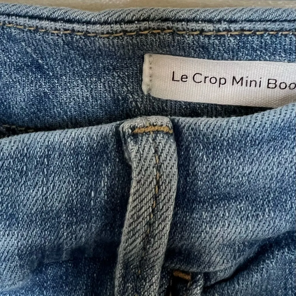 Frame Le Crop Mini Boot Jeans, Tribute, EUC     Size 34 - Image 4