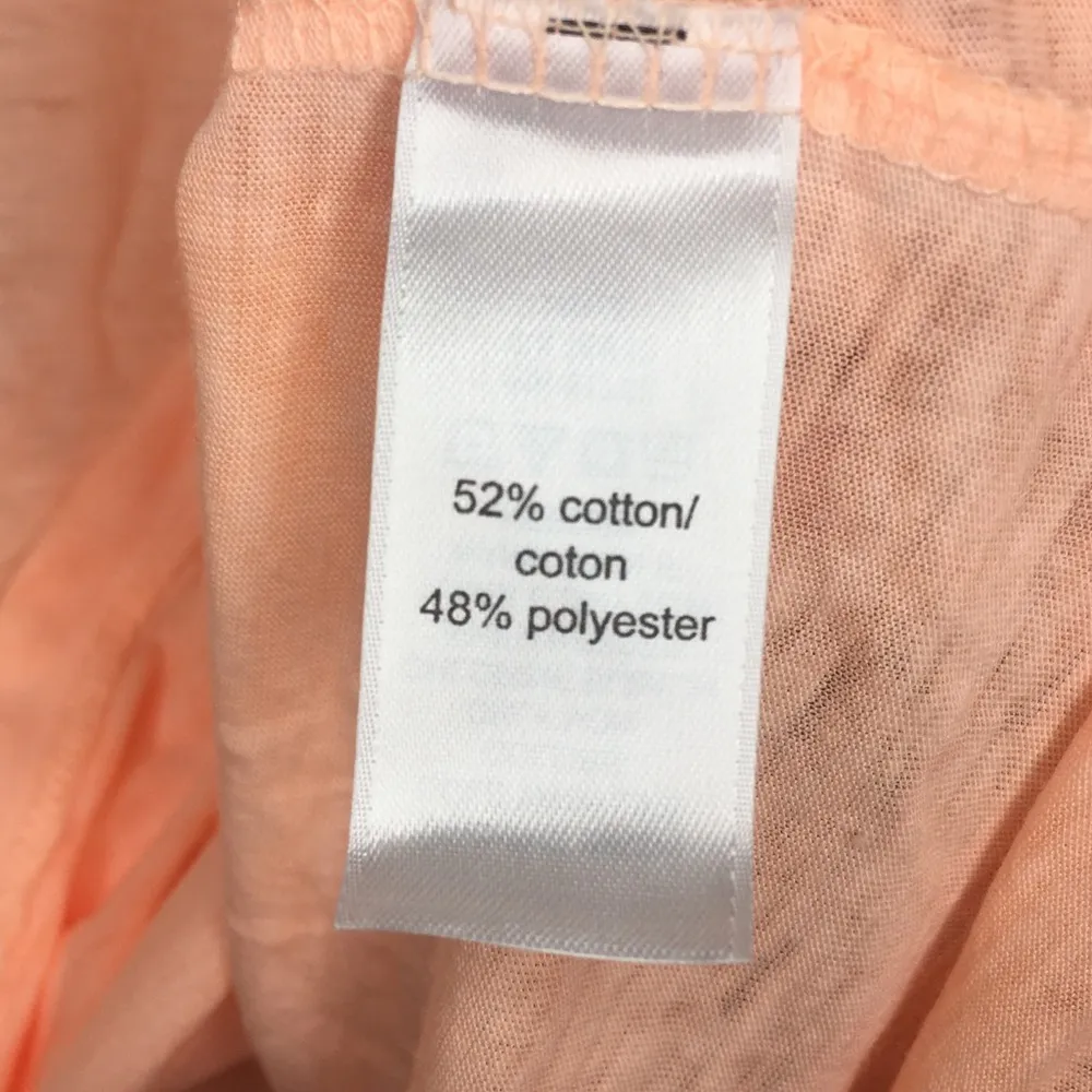 MAURICES Light Orange Peach Varsity V Neck Shirt Small - Image 10