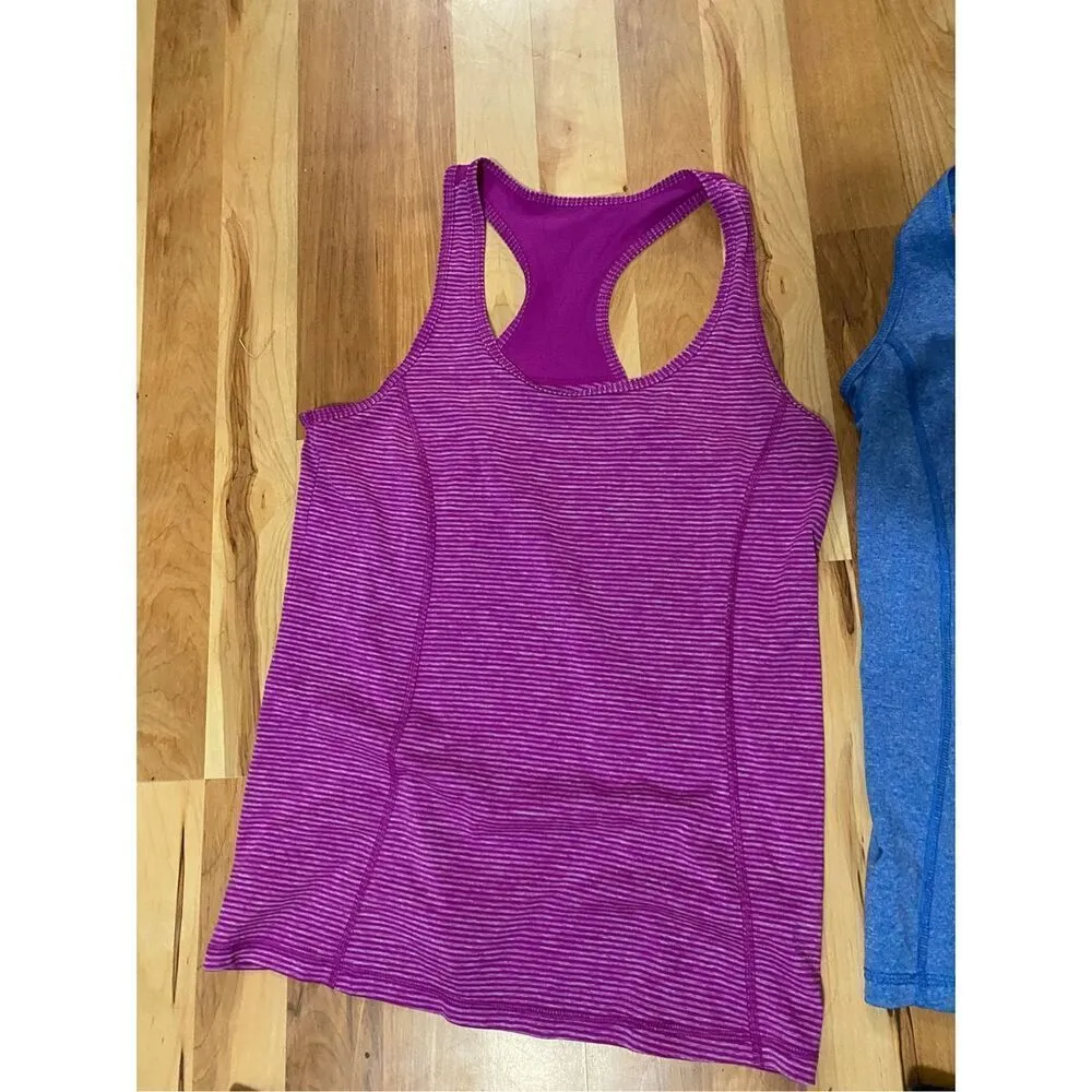 Danskin Now Athletic Works Racerback Tank Tops Shorts Bundle Of 4 Size M Purple Size M - Image 5