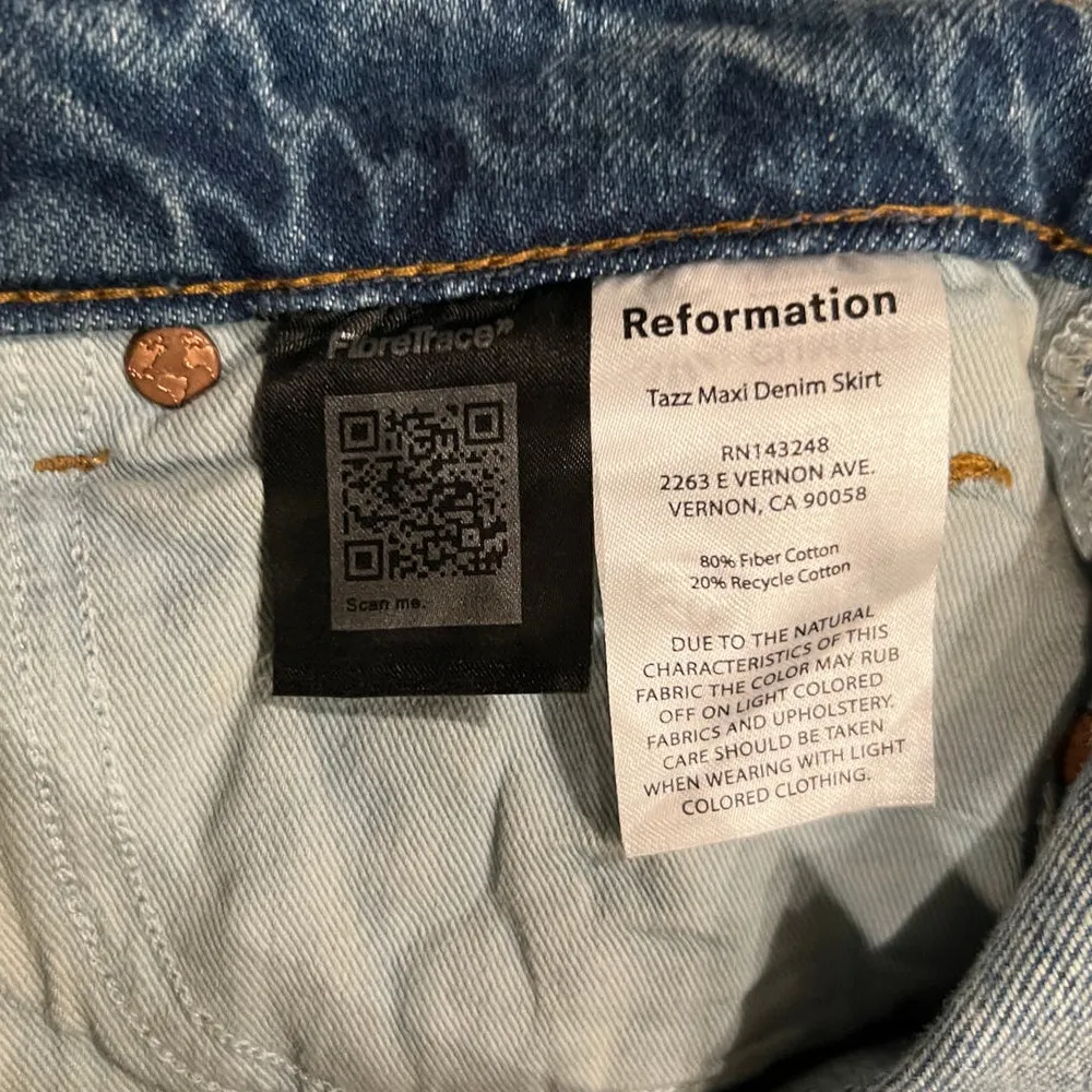 Reformation Tazz Denim Maxi Skirt Size 23 - Image 7