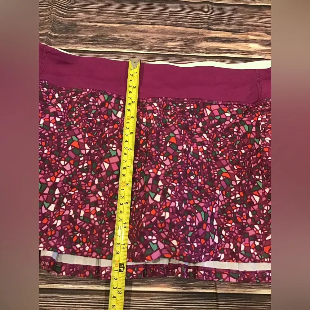 Lululemon time to shine paradise camo regal plum skirt skort size 10 - Image 4