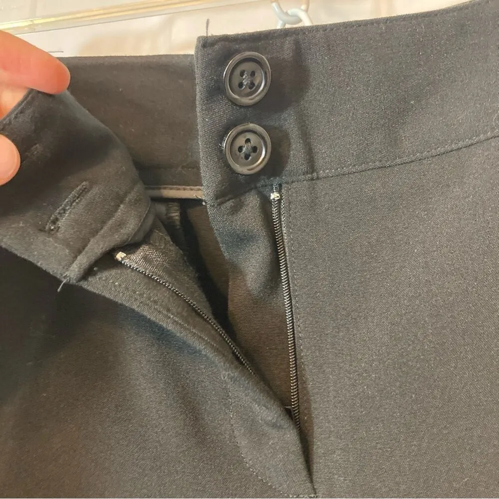 Counterparts Black Cuffed Wide Leg Cropped Capri Dress Slacks Pants - Image 4