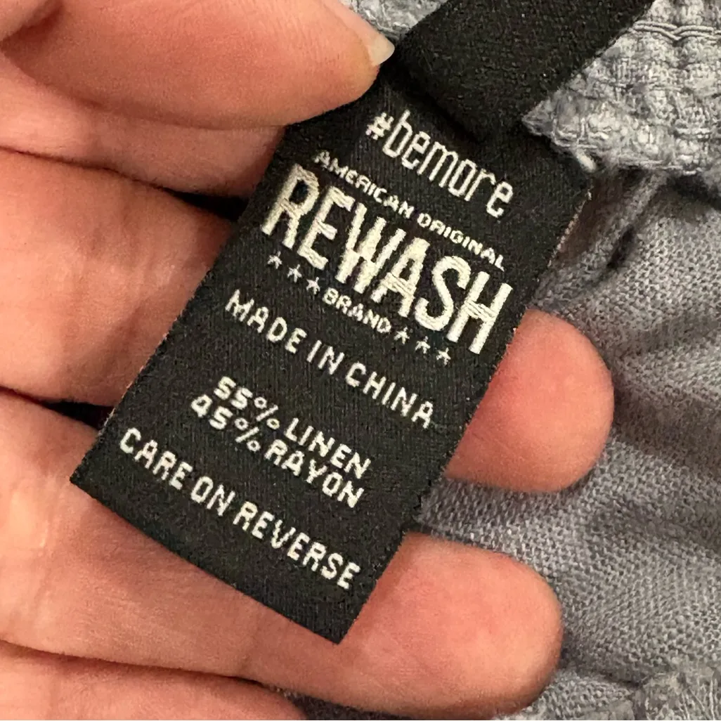 Rewash Textured Gray Pants Size L - Image 6