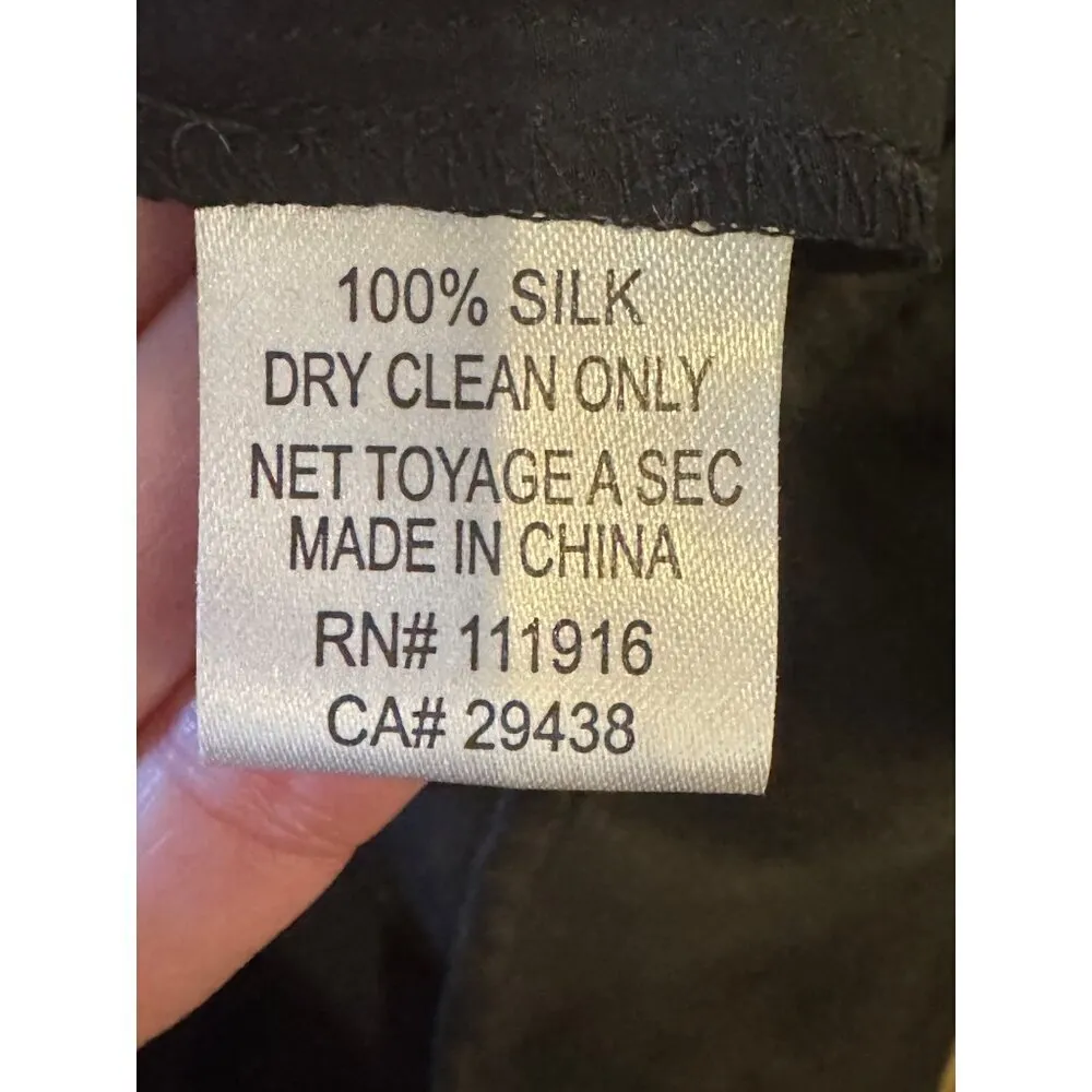 Anthropologie Yumi‎ Kim Tank Top Women XS Black Beaded Silk Cami Cocktail Party - Image 9