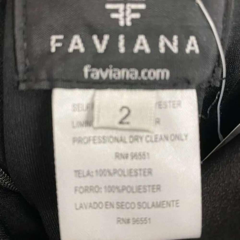 Faviana Off-the-Shoulder Plunging Cocktail Mini Dress Black Size 6  NWT - Image 4