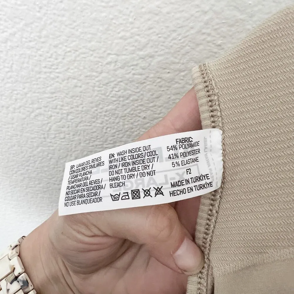 [Alphalete] Tan Linen Seamless Stratus Crop Tank Top Crew Neck Workout Size XL - Image 11