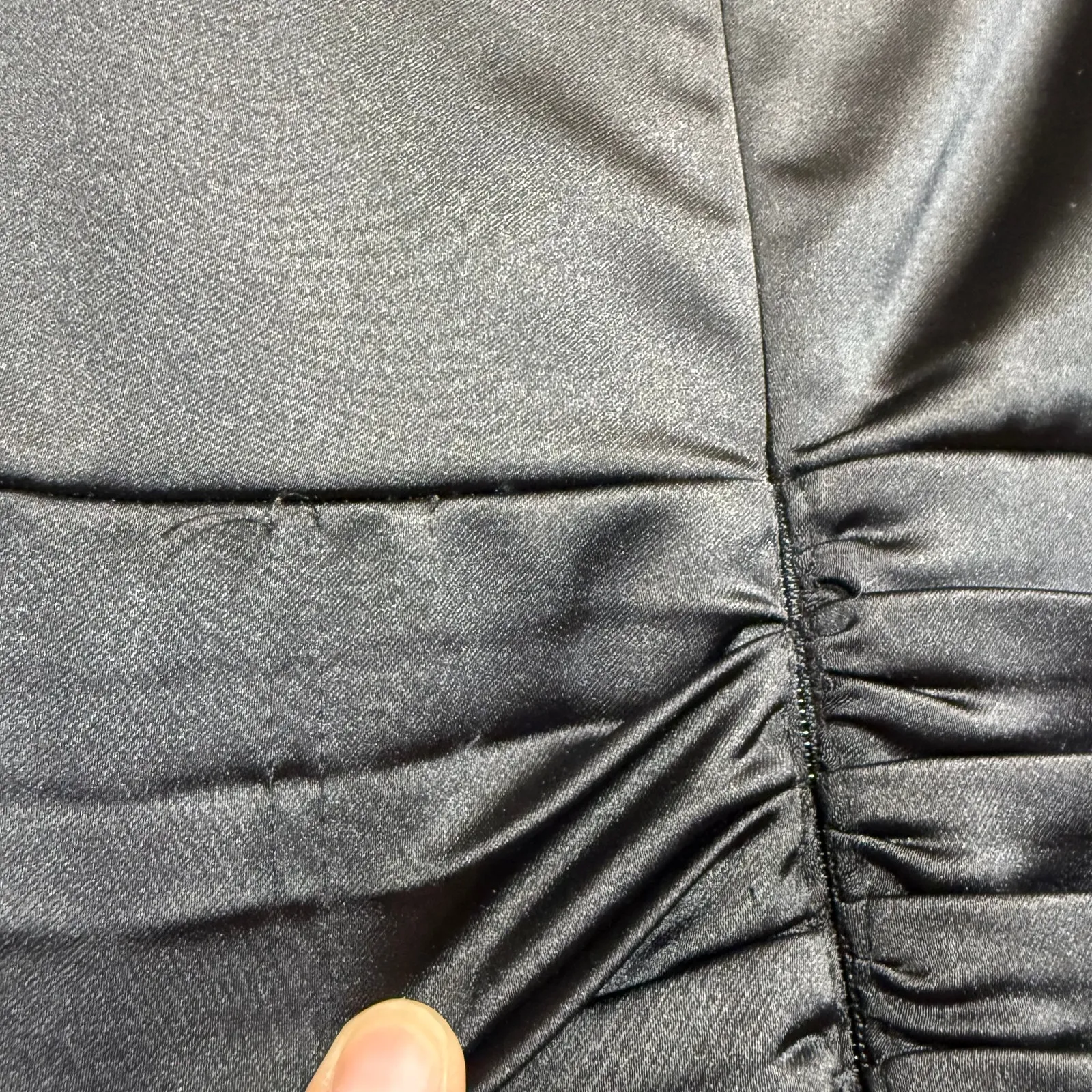 Tadashi Collection 4 Midi Pencil Dress Black Satin Cocktail Party Formal Wedding - Image 5