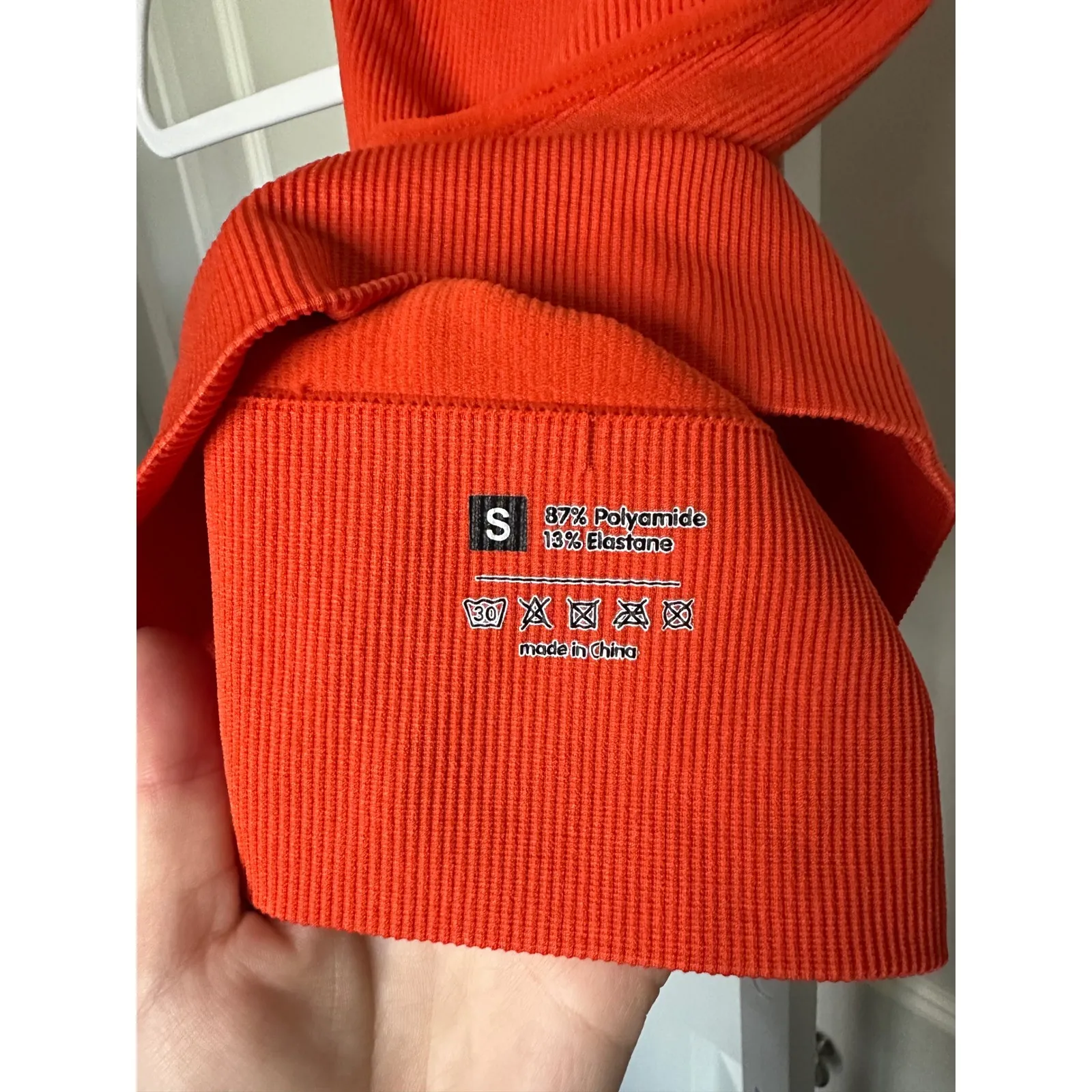 Red Cropped Tank Top Sleeveless Ribbed V Neck‎ Casual Basic Women's - Image 4