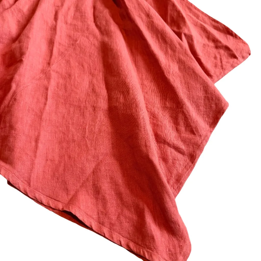 Bryn Walker 100% Linen Flowy Asymmetrical Cut Mini Dress 3/4 Sleeves Sz Medium - Image 9