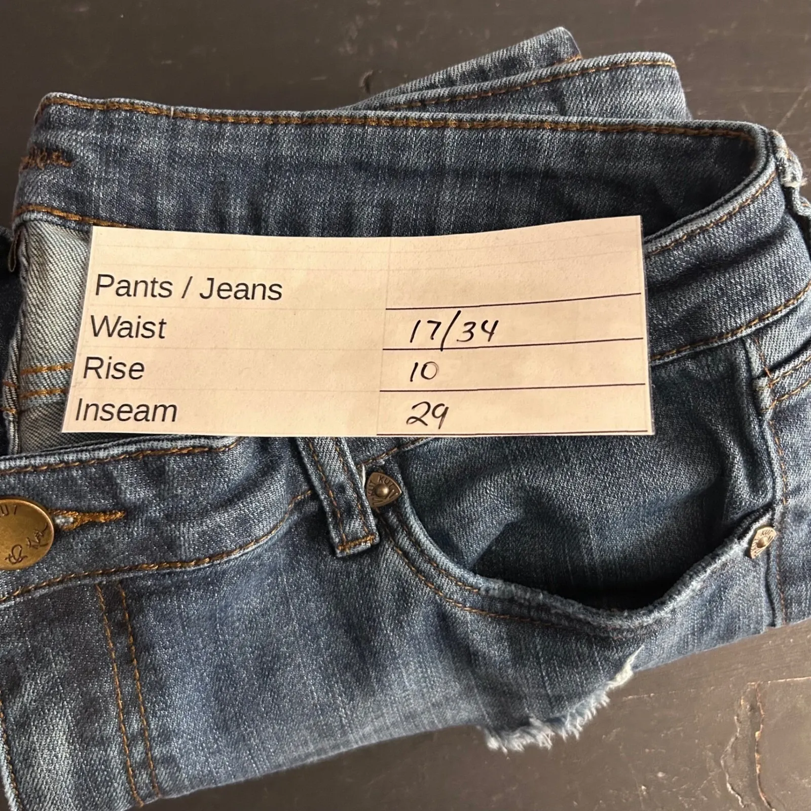 Kut‎ From The Kloth Jeans 14 Catherine Boyfriend Straight Distressed Denim Work - Image 14