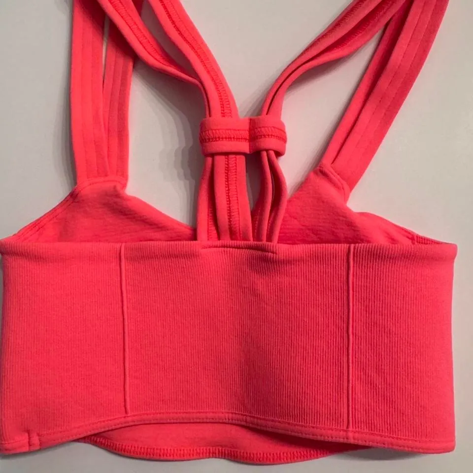 Free People Movement On The Radar Sports Bra Neon Coral Size XS/S NWOT MSRP‎ $48 - Image 5