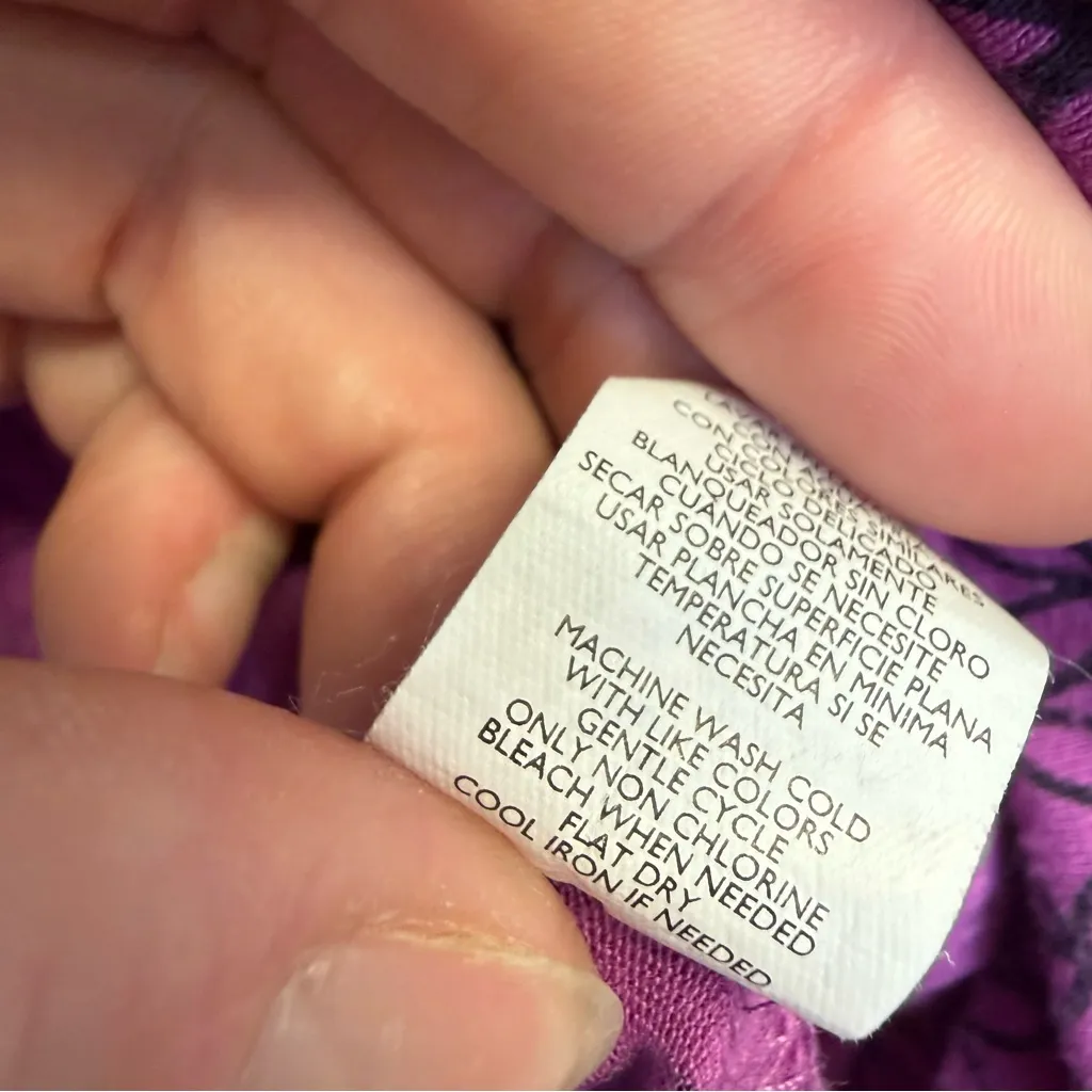 Daisy Fuentes Y2K bubble sleeve Women's fuchsia Patterned Top, size medium - Image 4