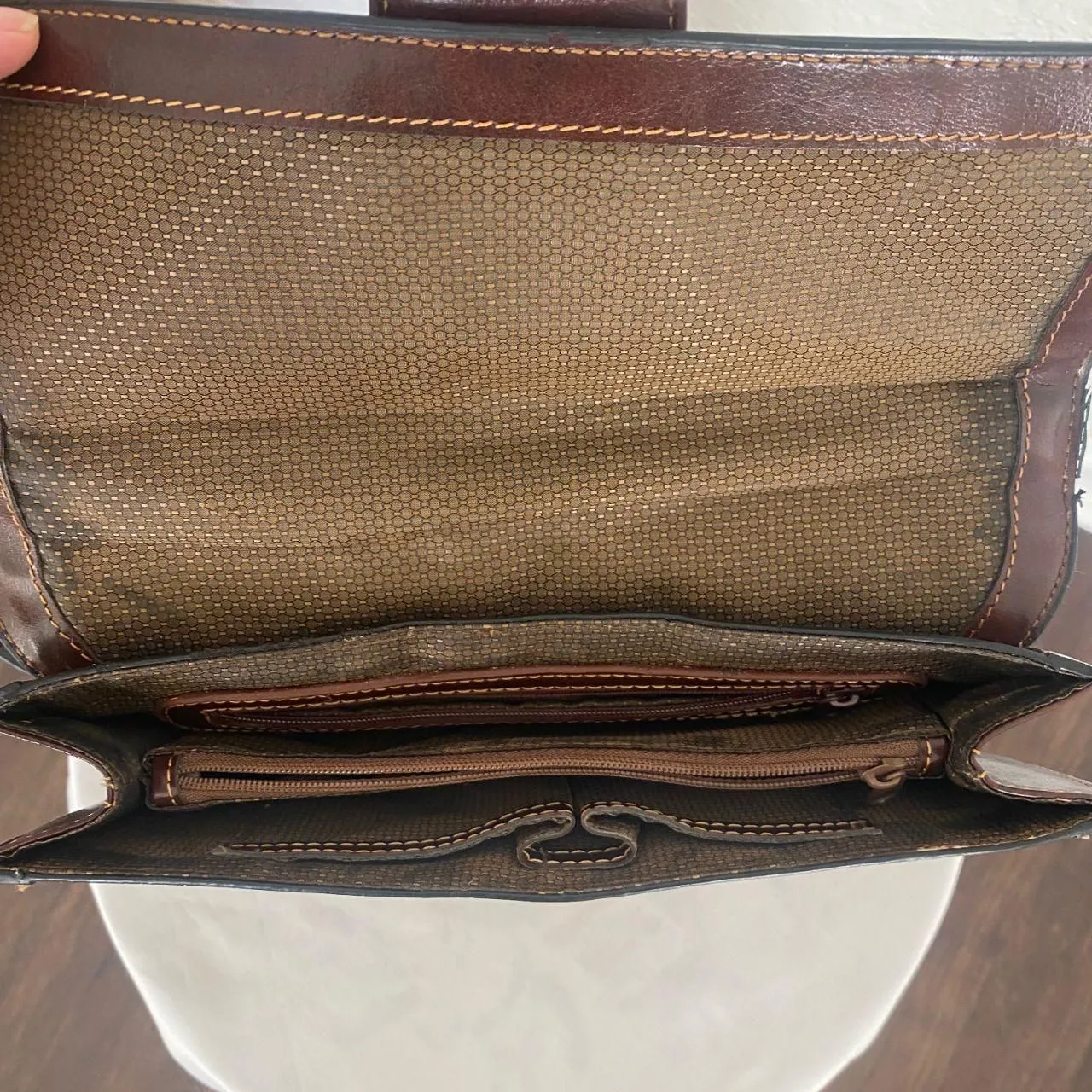 Early 2000's Whimsygoth Brown Black Croc Faux Leather Heart Charm Shoulder Bag - Image 7