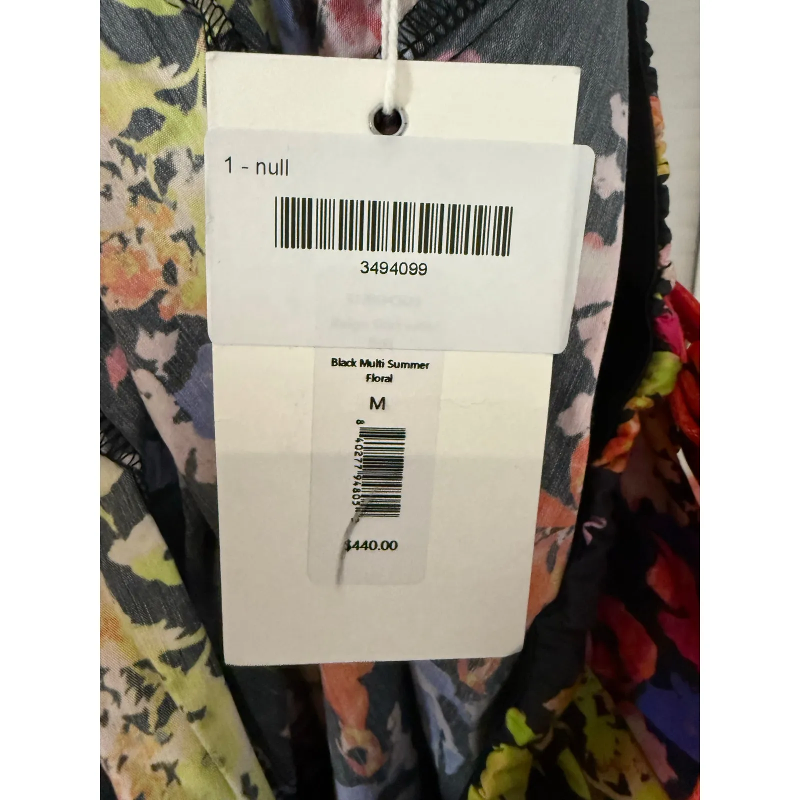 Caroline Constas Reign Black Multi Floral Tiered Ruffle Belted Mini Skirt M Size M - Image 8