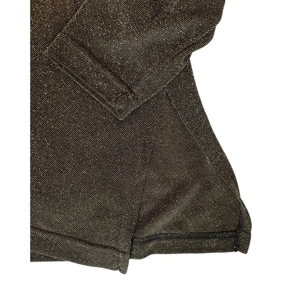 VTG Vikki Vi 16 16W Metallic Gold Tunic Top Stretch Jersey Shirt Holiday 2XL 2X - Image 2