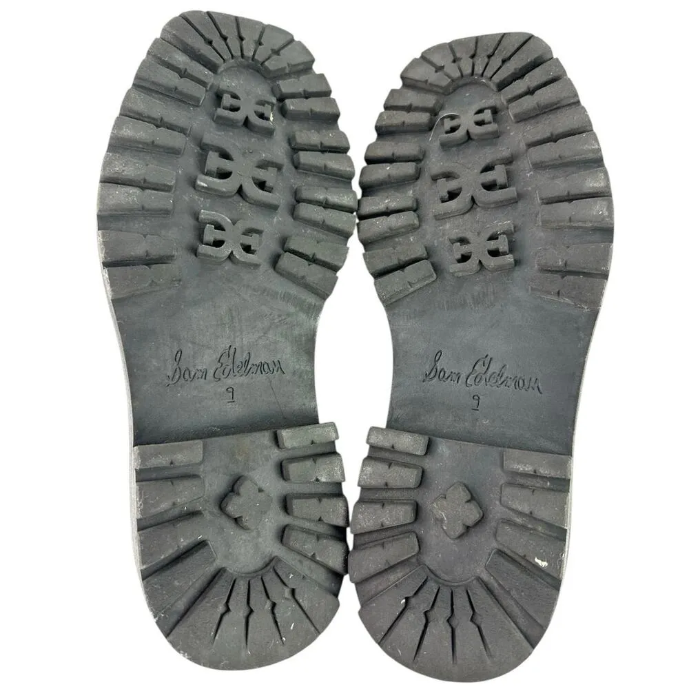 Sam Edelman Laurs Women's Black Leather Slip On Platform Loafer Flat Shoes Sz 9 - Image 4