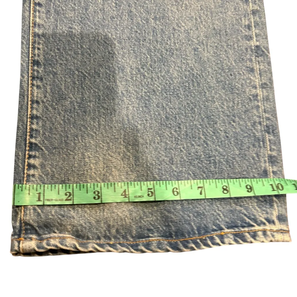 7 For All Mankind low slung wide leg women's ripped women's jeans size 24 - Image 5