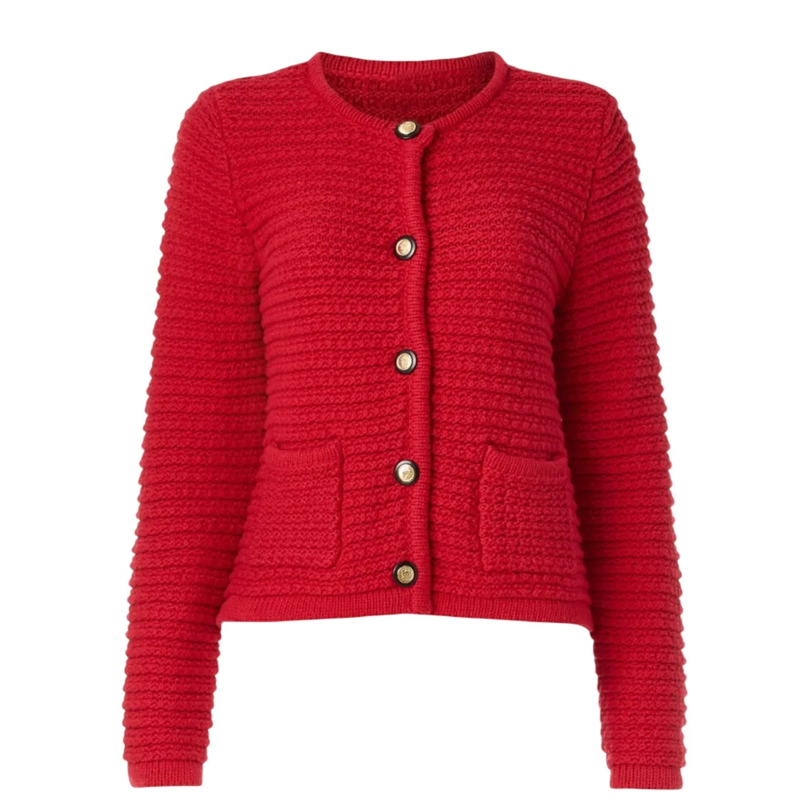 CeCe Red Cardigan Sweater SMALL Blazer Preppy Ladies Who Lunch $119 - Image 7