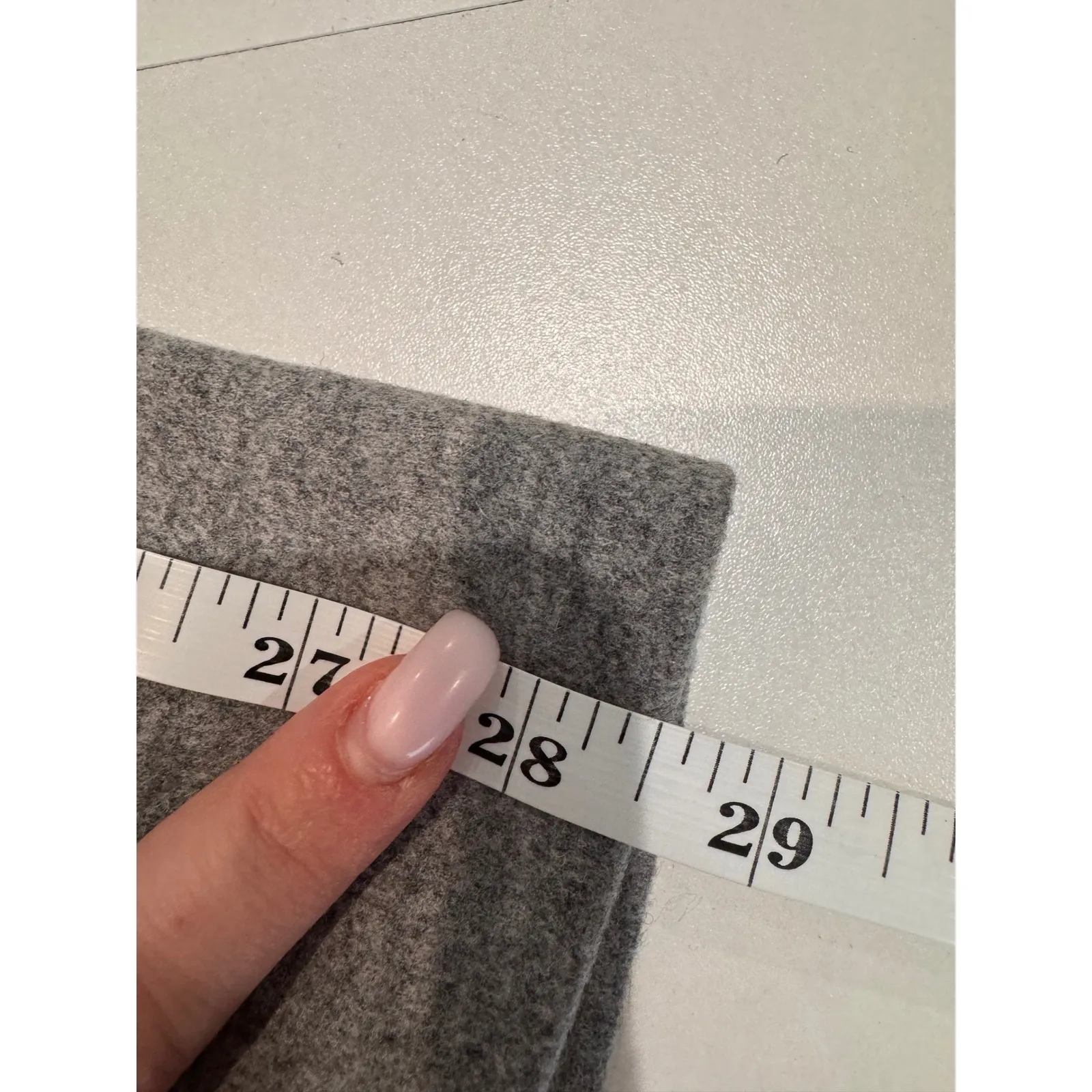 Uniqlo Women L A Line Midi Skirt Gray Wool Blend Lined Waist Classic Career Work - Image 4