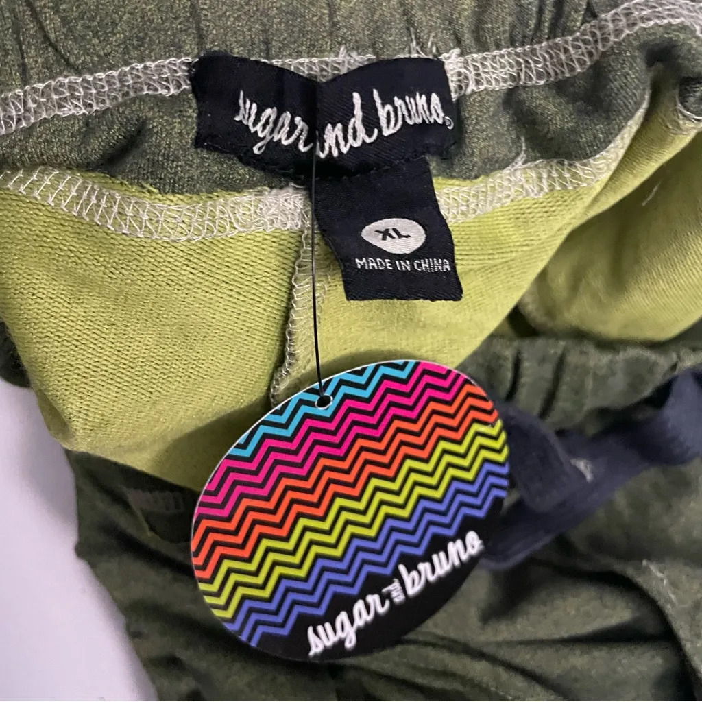 Sugar & Bruno Sweatpants Harem Pockets Gorpcore Streetwear Baggy Lounge Green Size XL - Image 10