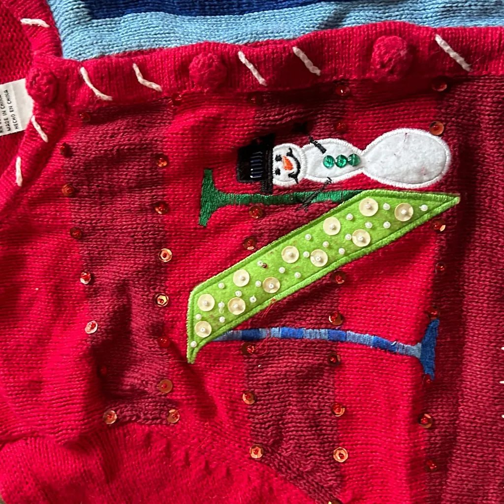 Tiara Women's Christmas Cardigan Sweater XL‎ Multicolor Festive Holiday NOEL - Image 2