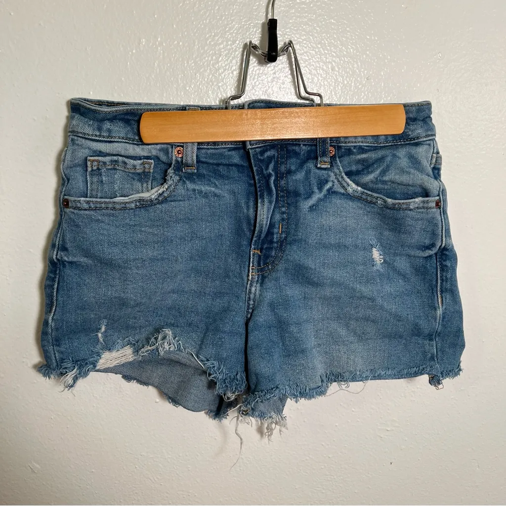 Old Navy High-Rise O.G. Loose Cut Off Shorts Medium Wash 2 - Image 2