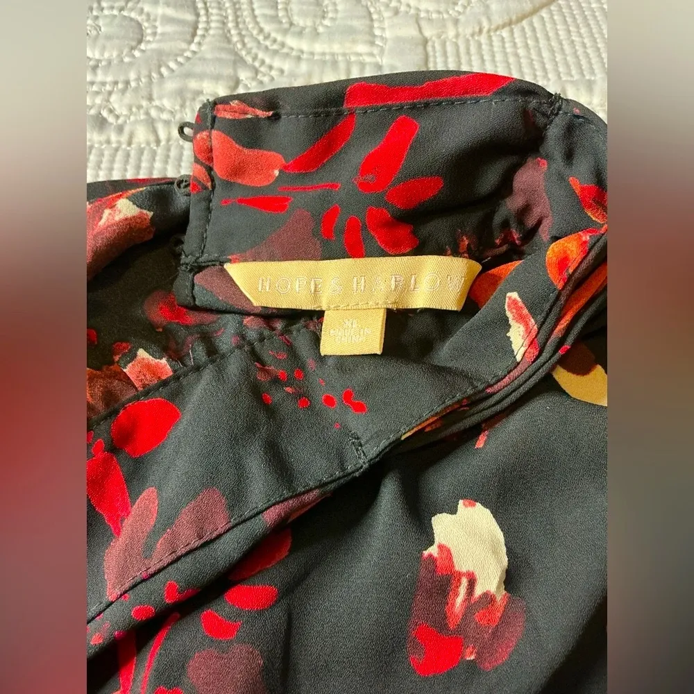 Vibrant Red and Orange Sleeveless Tank Top with High Neckline Size XL - Image 8