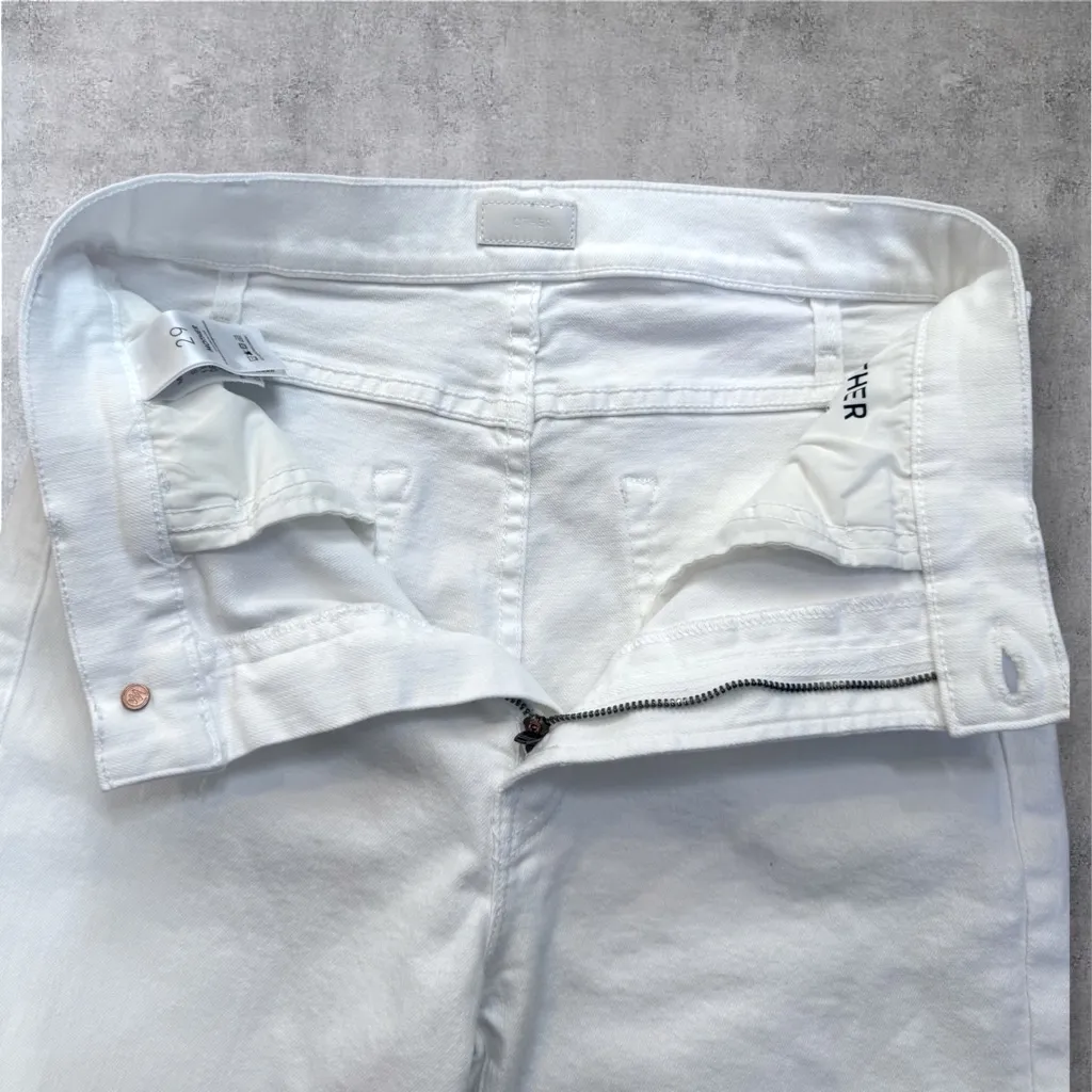 MOTHER The Hustler Ankle Fray Jeans White Fairest of Them All Size 29 - Image 5