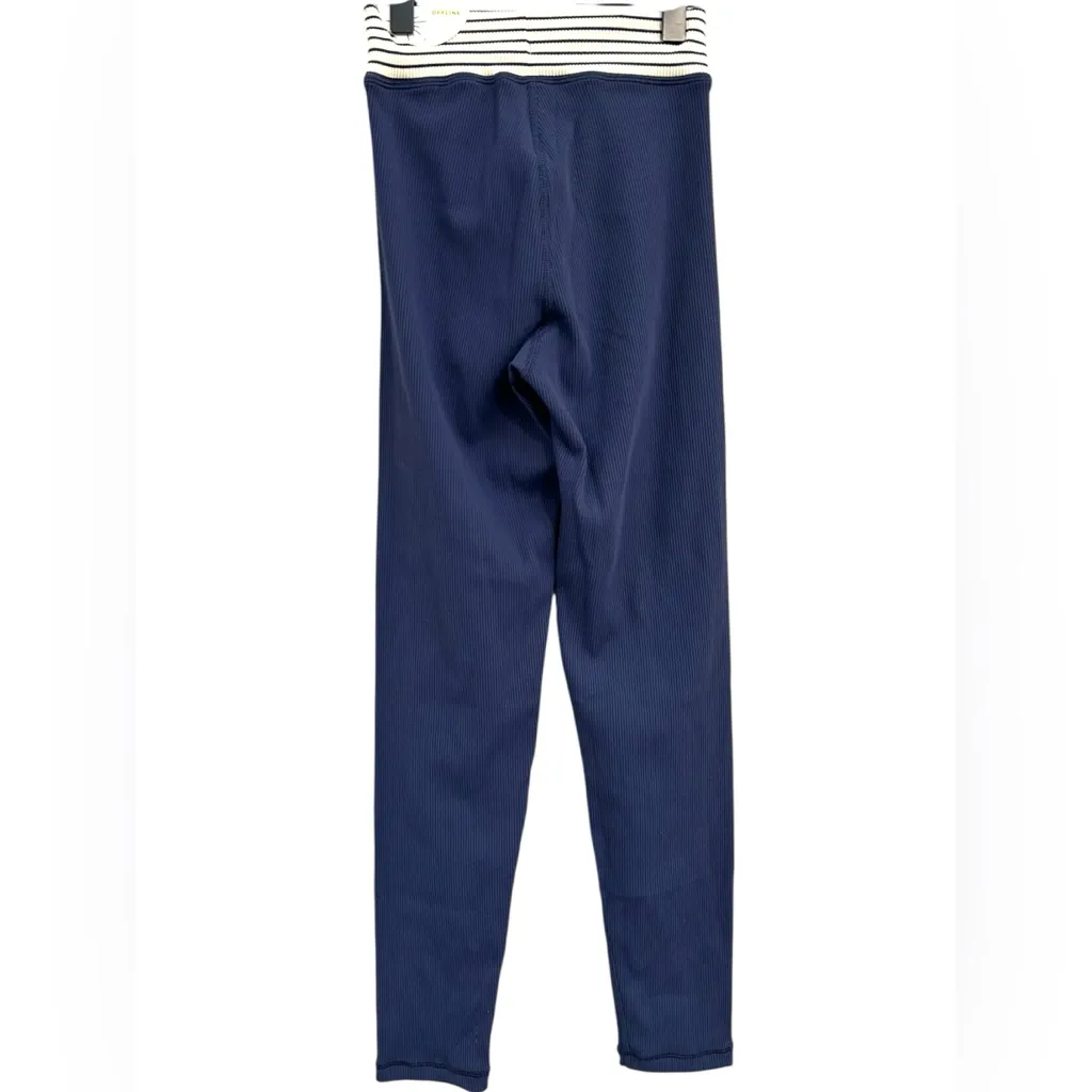 NWT Offline By‎ Aerie American Eagle Ribbed Navy Blue Hi-Rise Legging Size Small - Image 2