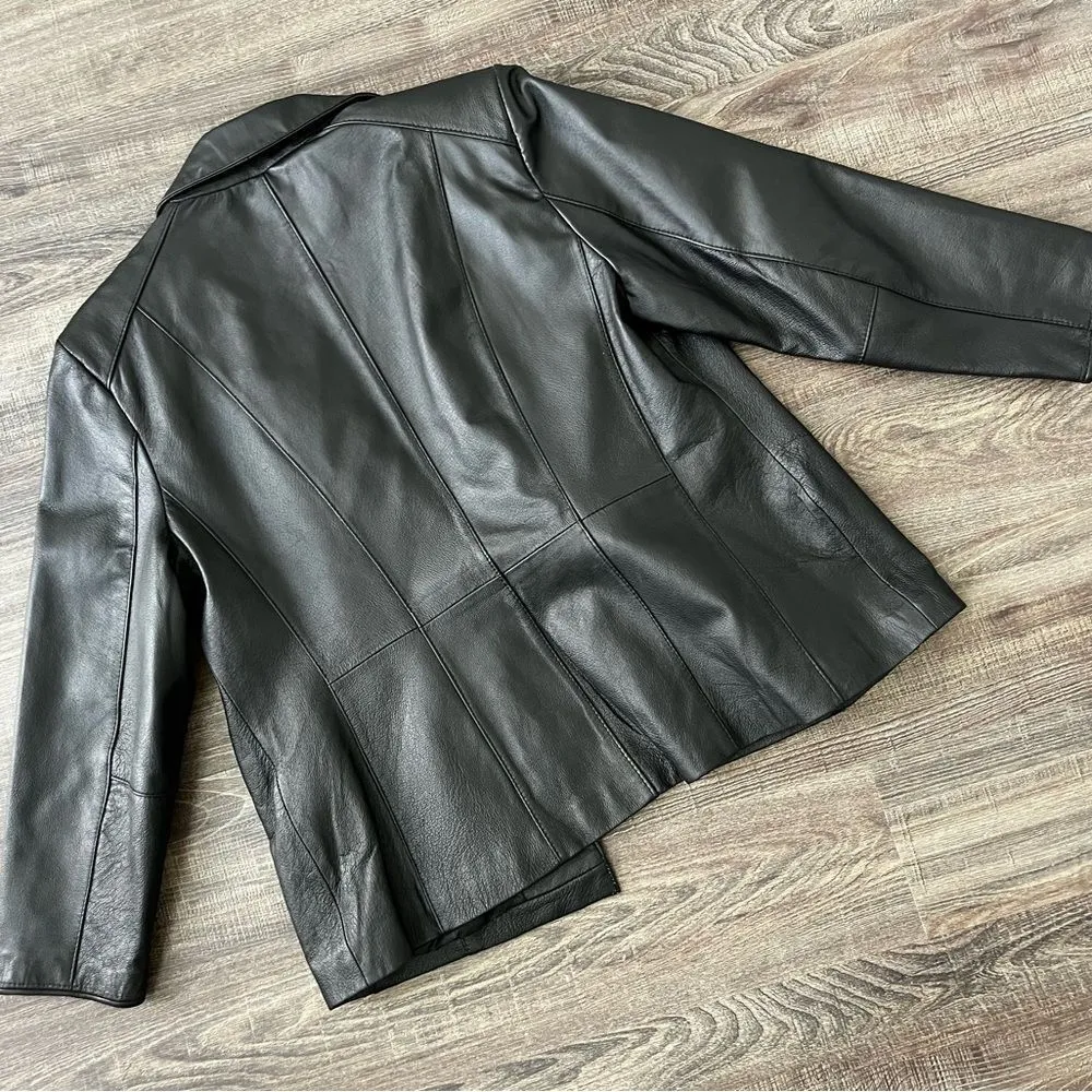 East 5th Genuine Leather Jacket Black Large - Image 12
