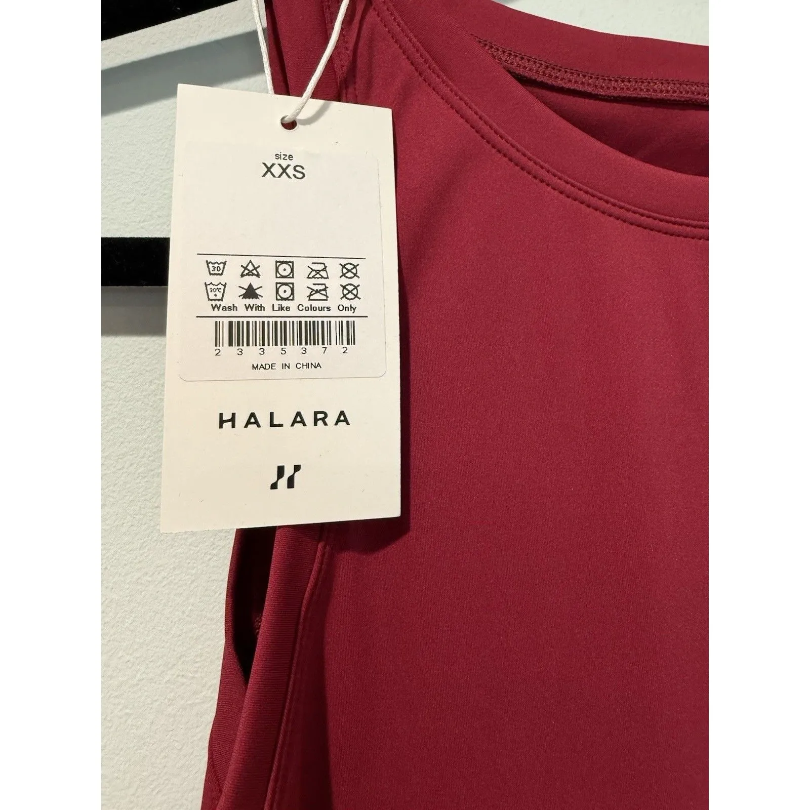 NEW Halara Dress Womens XXS Burgundy Midi Stretch Slits Athleisure Travel Casual Red - Image 4