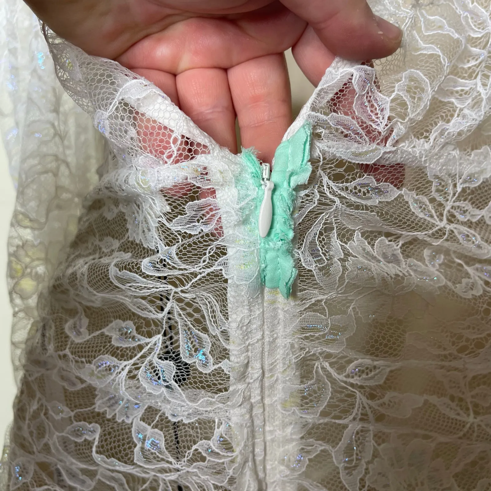 For Love and Lemons white floral lace maxi dress sz XS - Image 9