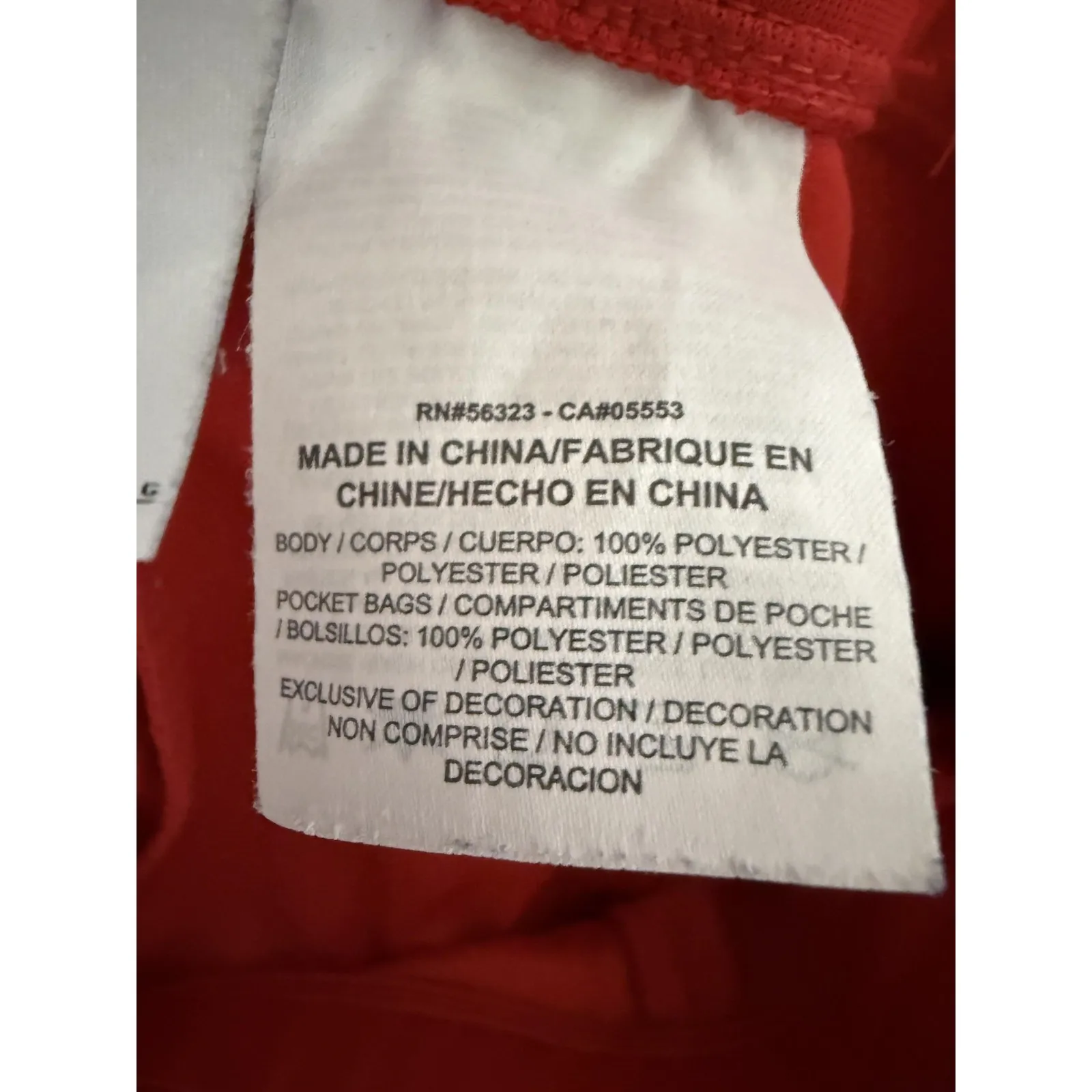 Nike Martine Rose Track Pants Mens Large‎ Red Navy Zip Hem Joggers Side Pocket - Image 7