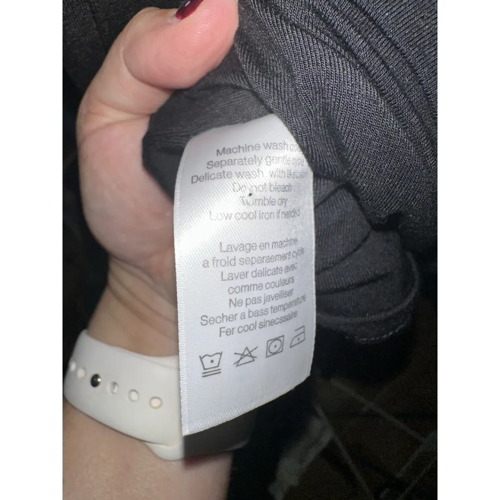 Veronica Beard Manda Dress Womens XL Black Ruched Skirt Turtleneck Dolman - Image 8