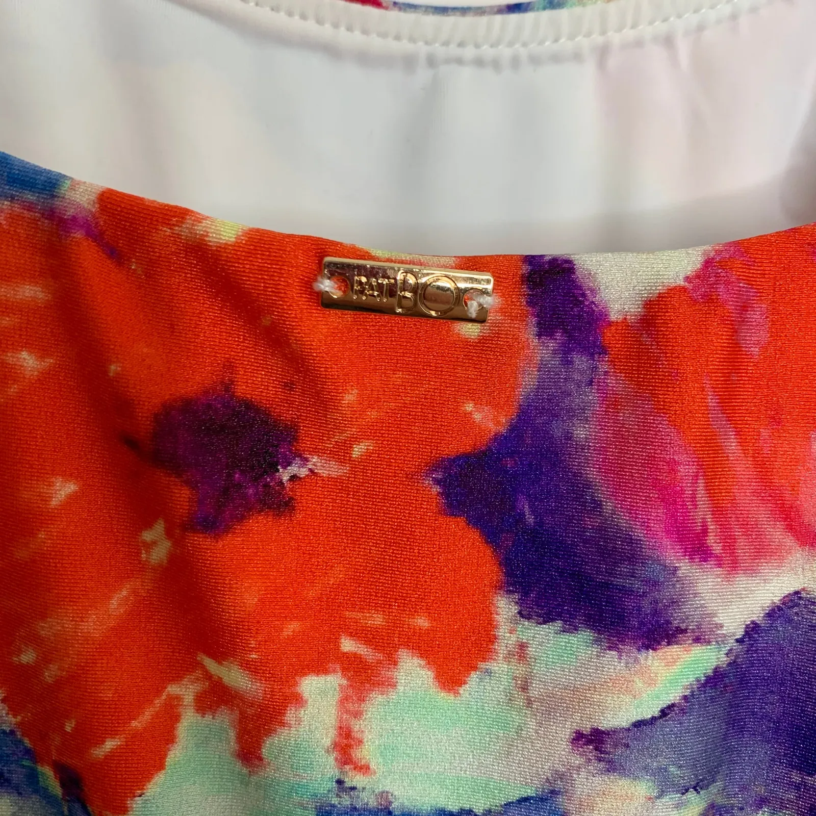 PATBO Red Violet Stretch Jersey Midi Fringe Dress Women's Small - Image 12