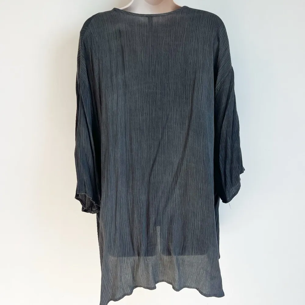 NWT Pinkblush Lightweight Gray Kimono Long Cardigan Open Medium All Seasons - Image 3