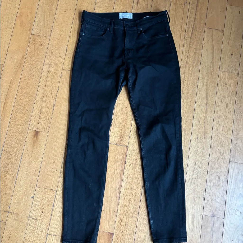 Everlane Classic Black Women's Straight Leg Mid Rise Jeans size 28 - Image 3
