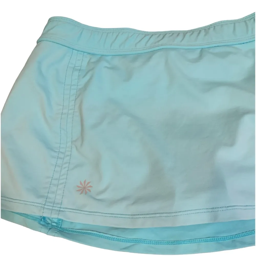 Athleta Swim Skirt Sz XS Blue Yellow under Bottoms - Image 7