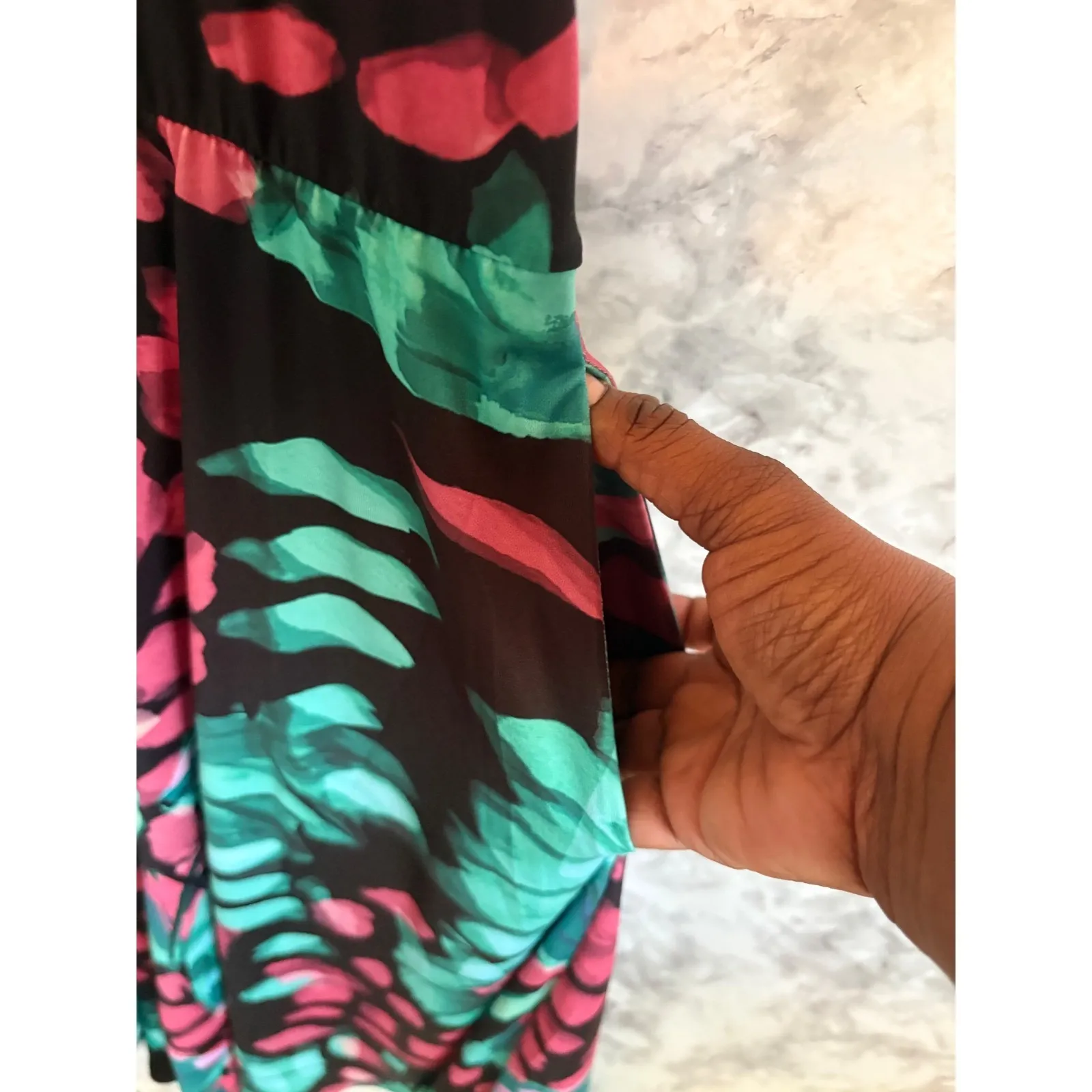 Torrid 2 Floral Butterfly Mini Studio Knit Cinch‎ Front Skater Dress 2x  18 20 - Image 9