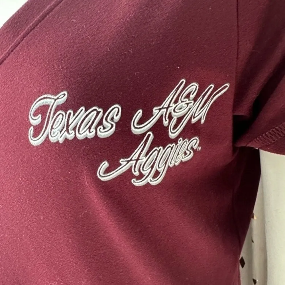 Champion Texas A&M University Women's Vapor Soft V Neck Short Sleeve T-shirt M - Image 3