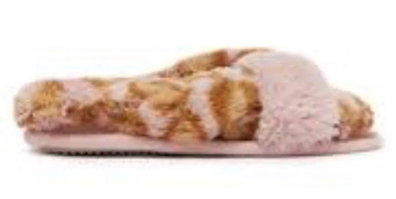 Abound Faux Fur Santana Slipper in Pink Leopard NWT - Image 2