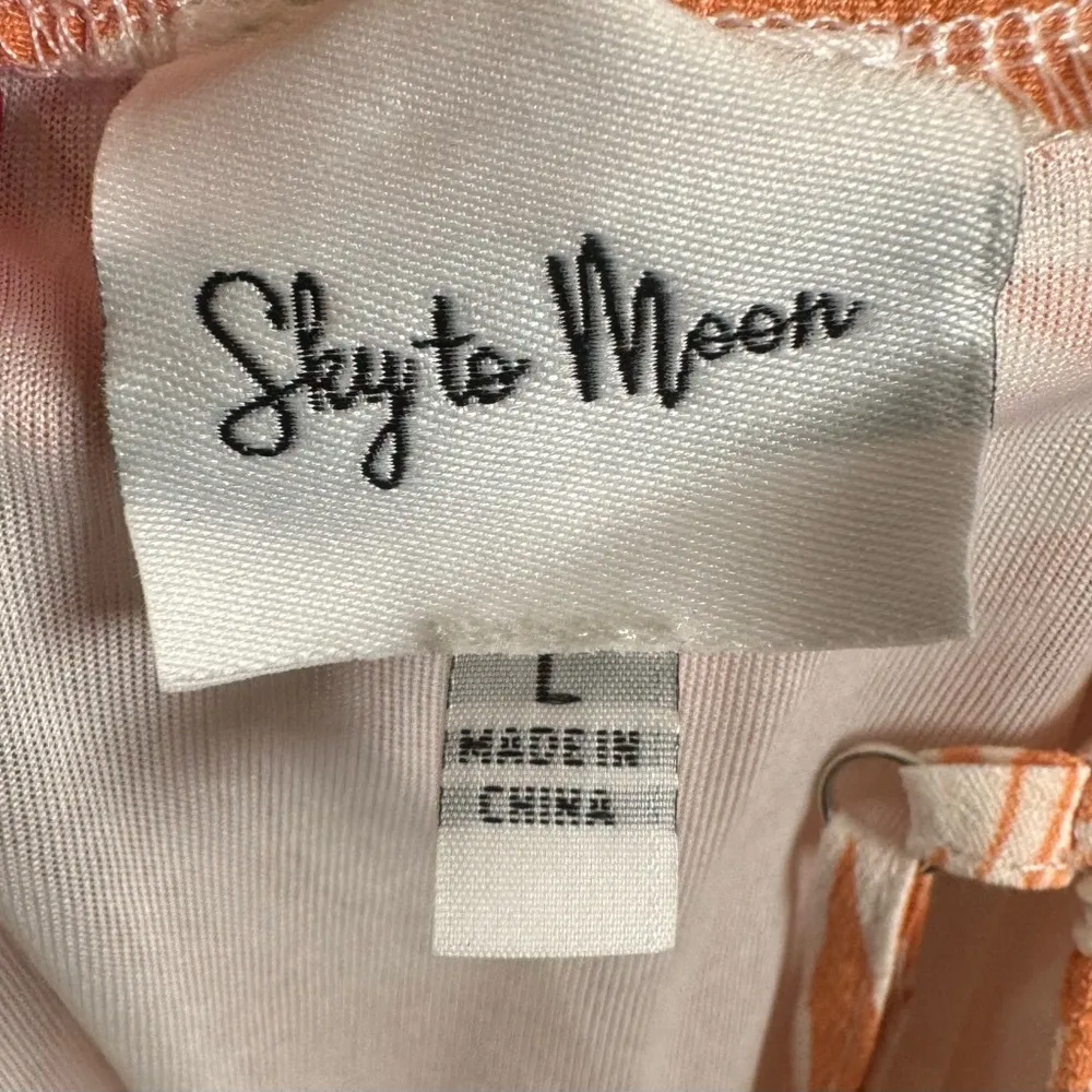 Sky to Moon orange cream ruched bodycon mini dress size large - Image 9