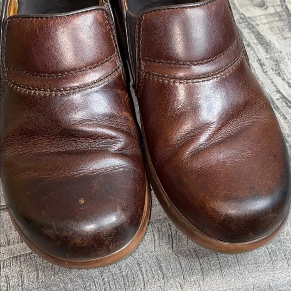 Ariat Brown Leather Clogs 7 - Image 3